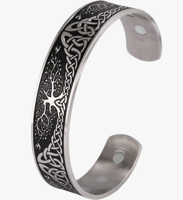 Bracelet Leather Black Band Knot Cuff