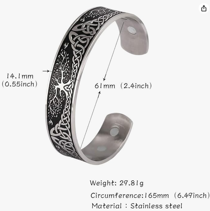 Bracelet Leather Black Band Knot Cuff