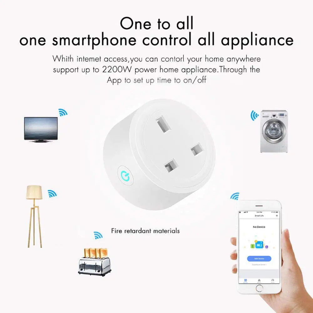Tuya Mini Wifi Smart Plug UK Wifi Smart Plug Socket