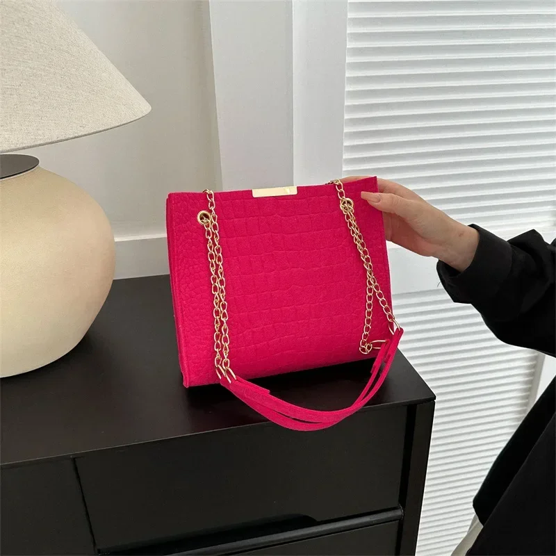 Solid Color Ladies New Tide Fashion Crossbody Large Capacity Crocodile Print Shoulder Bag Girls Casual Handbag Bags for Women