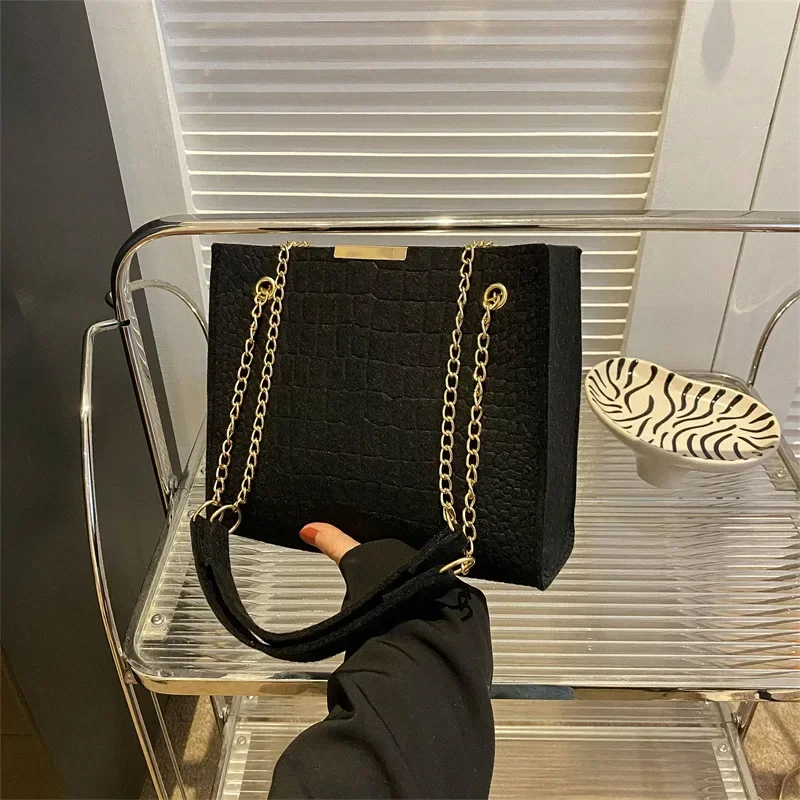 Solid Color Ladies New Tide Fashion Crossbody Large Capacity Crocodile Print Shoulder Bag Girls Casual Handbag Bags for Women