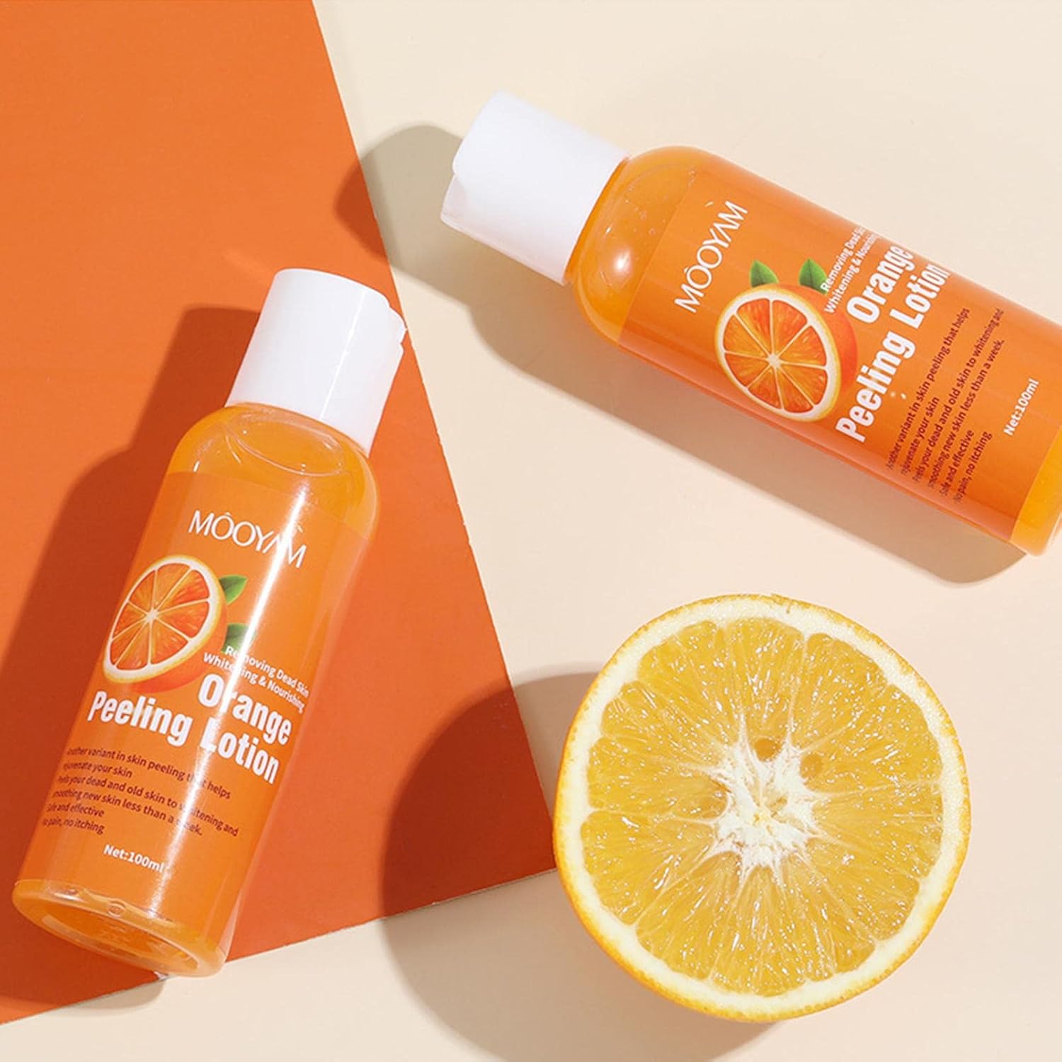 PIGMANA 100ml Orange Peel Off Lotion,100ml Brightening Peeling Gel Exfoliate Essence - Effective Dead Skin Remover Pedicure for All Skin Types