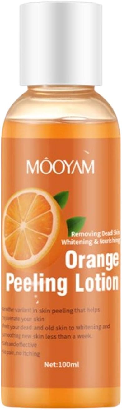 PIGMANA 100ml Orange Peel Off Lotion,100ml Brightening Peeling Gel Exfoliate Essence - Effective Dead Skin Remover Pedicure for All Skin Types