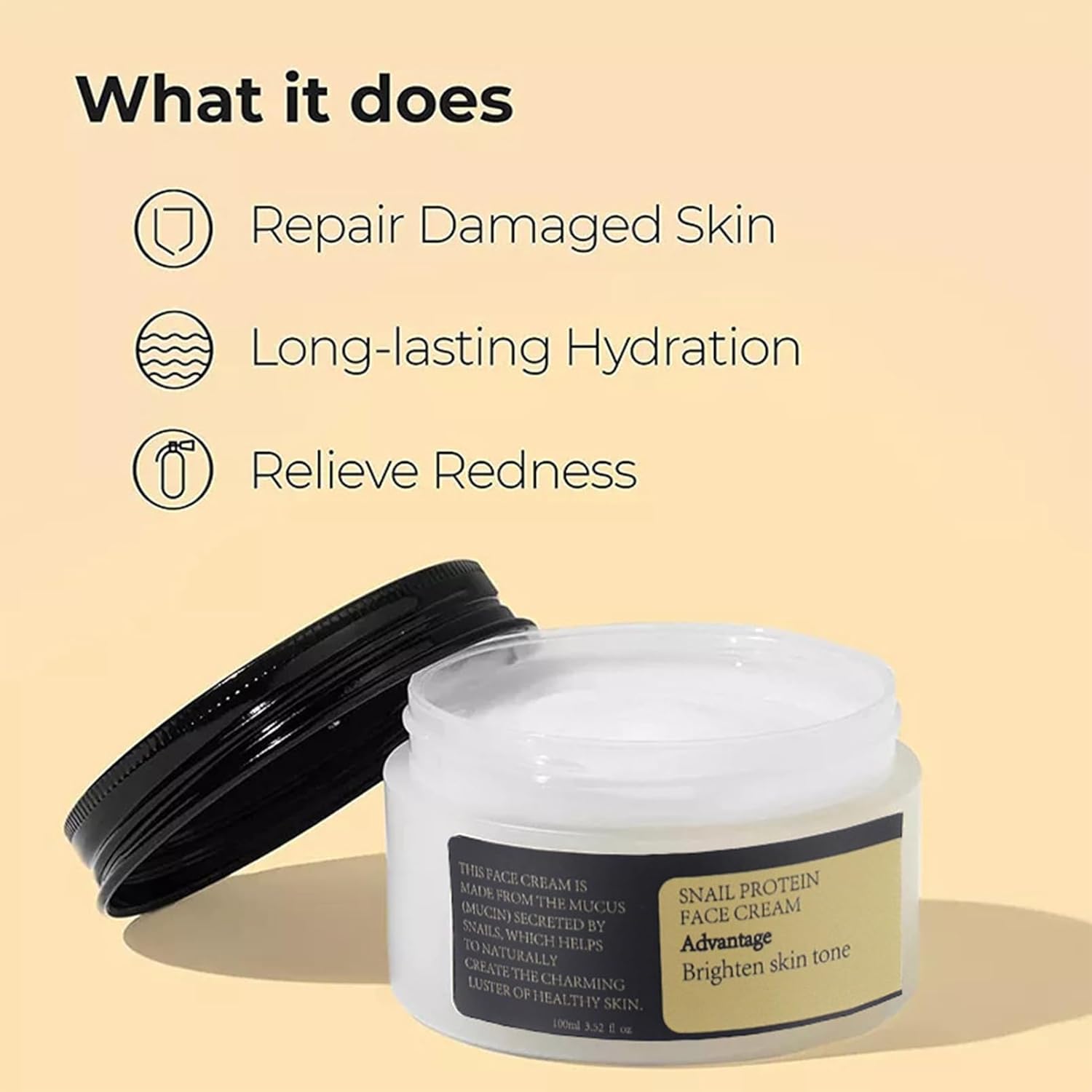 Snail Mucin Essence, Snail Face Cream, Anti Wrinkle Face Cream, Hydrating Hyaluronic Acid Serum for Face Skin Care, Day & Night Face Cream with Brightening & Lifting & Anti Wrinkle