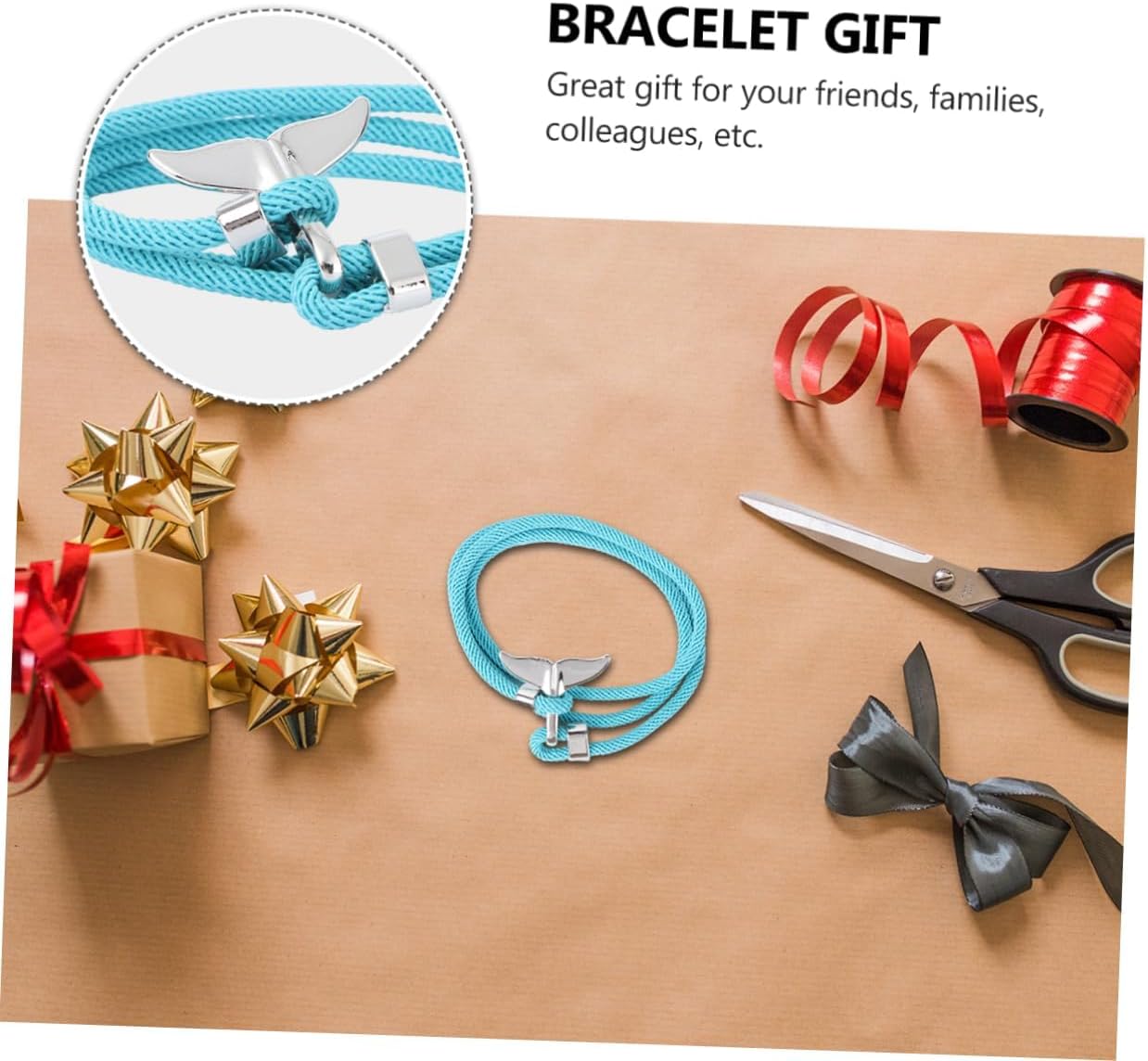 VALICLUD 3 Pcs Whale Tail Bracelet Couple Wrist Wraps Daily Wearing Accessory Line Bracelet Rope Cuff Bracelet Hand Ornament Bracelets Stylish Bracelet Silica Gel Jewelry Lovers Do Not Fade