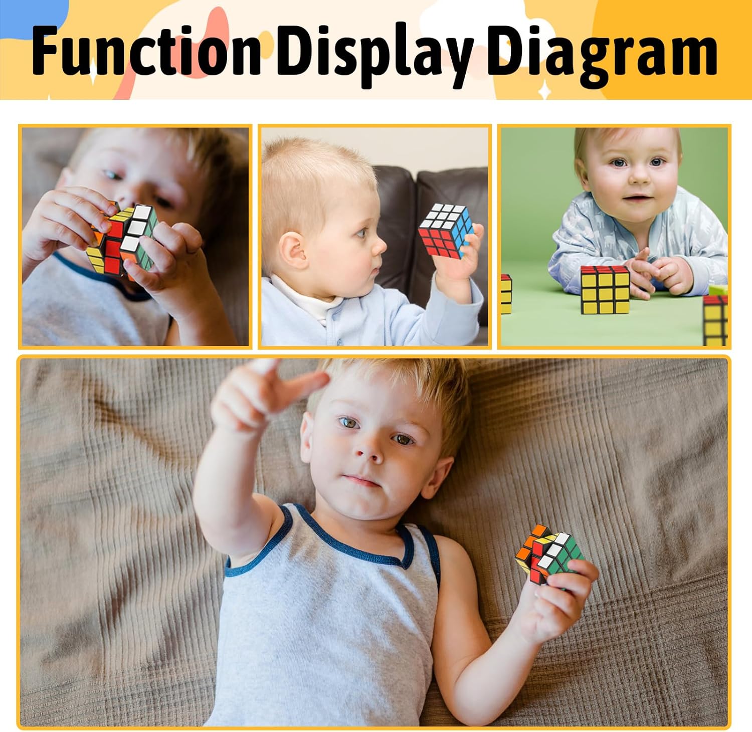 18PCS Party Puzzles Mini Magic Cubes Set Portable 3x3cm Rubix Cubes Party Bags Fillers for Kids Adults and Elderly Educational Gift Party Favors Brain Teaser Puzzle Game for Boys Girls