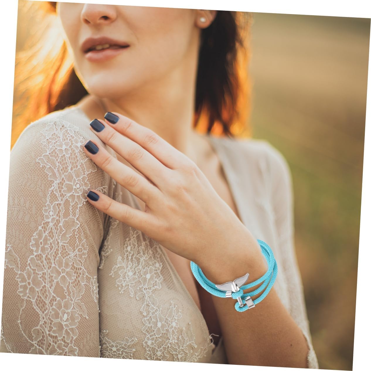 VALICLUD 3 Pcs Whale Tail Bracelet Couple Wrist Wraps Daily Wearing Accessory Line Bracelet Rope Cuff Bracelet Hand Ornament Bracelets Stylish Bracelet Silica Gel Jewelry Lovers Do Not Fade