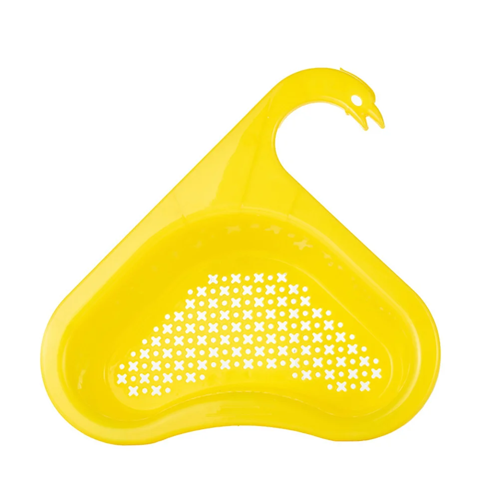 Kitchen Sink Drain Strainer Basket Leftover Garbage Filter  Swan Shape Hanging Vegetable Washing Drainer Triangular Storage Rack