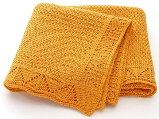 Baby Knitted Soft Blanket for Newborn, Warm Swaddle Wrap Stroller Cover Nursing Blanket Sleep Sack Stroller, Birthday Gift for Kids Boys and Girls (80x100cm)