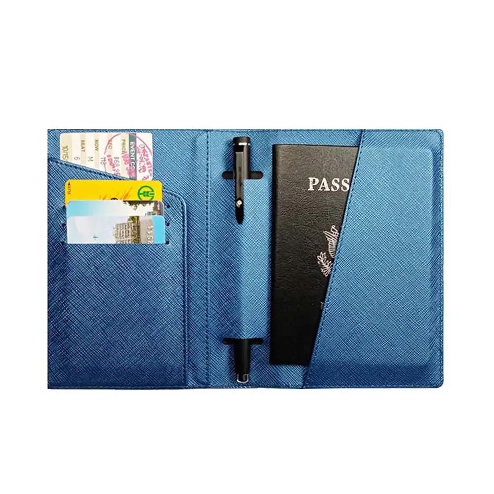 Fashion Men Women Travel Passport Holder PU Leather Cover Passport ID Credit Card Holder Passport Cover Holder