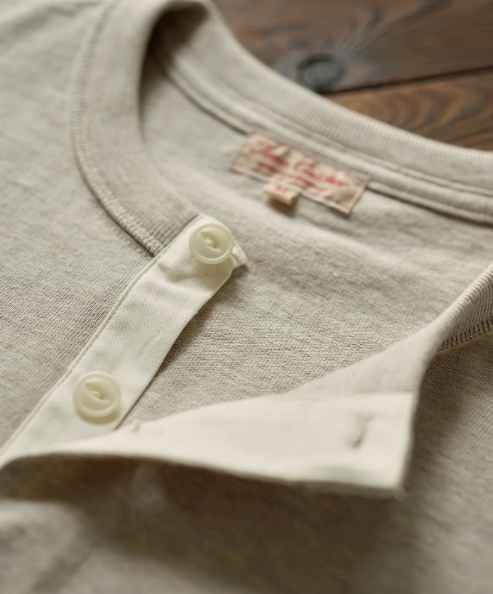 1930s Loopwheel Cotton Henley Shirt