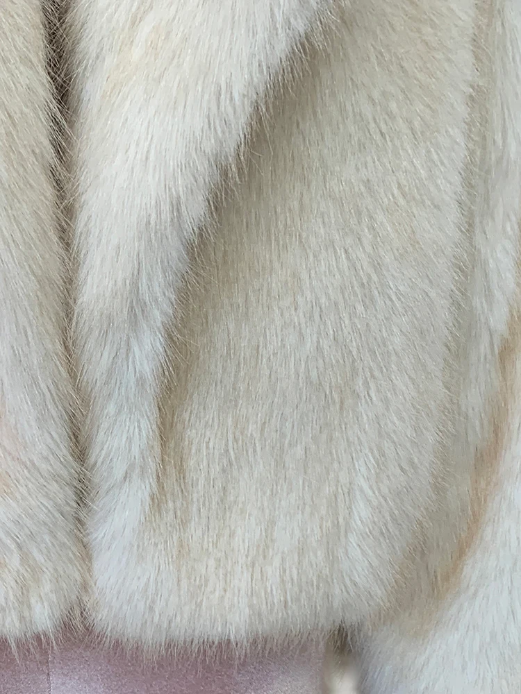 Nerazzurri Spring Winter Short Hairy Thick Warm Soft Faux Fur Coat Women Without Button Fluffy Jacket Furry Cardigan Long Sleeve