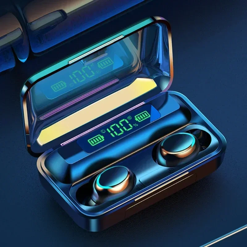 F9-5C Headphones Bluetooth Earphones Smart Earbuds Wireless Headset Wholesale Women Sport Men Display HiFi Microphones PK M25
