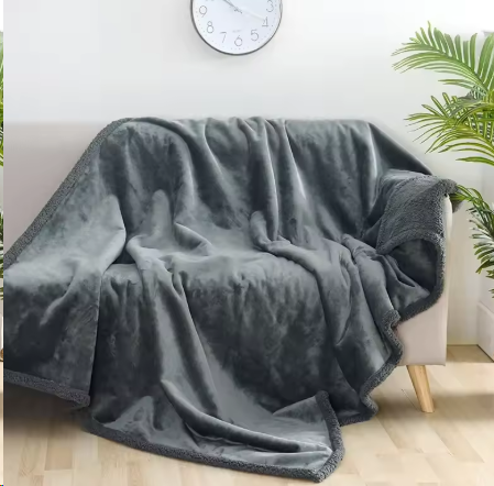 Furry Solid Color Blanket For Warm Comfortable Winter HOME CREATIVE Waterproof Blanket Thick Large-Sized Blanket