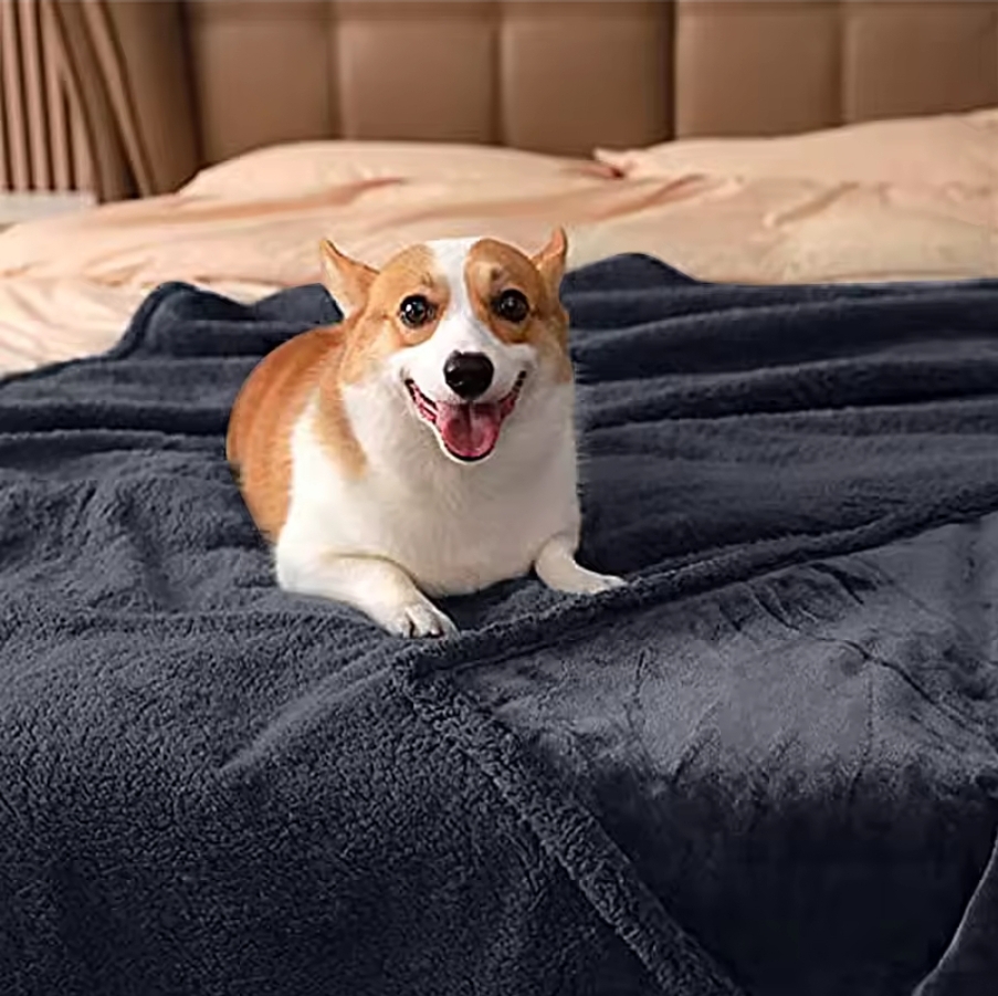 Furry Solid Color Blanket For Warm Comfortable Winter HOME CREATIVE Waterproof Blanket Thick Large-Sized Blanket