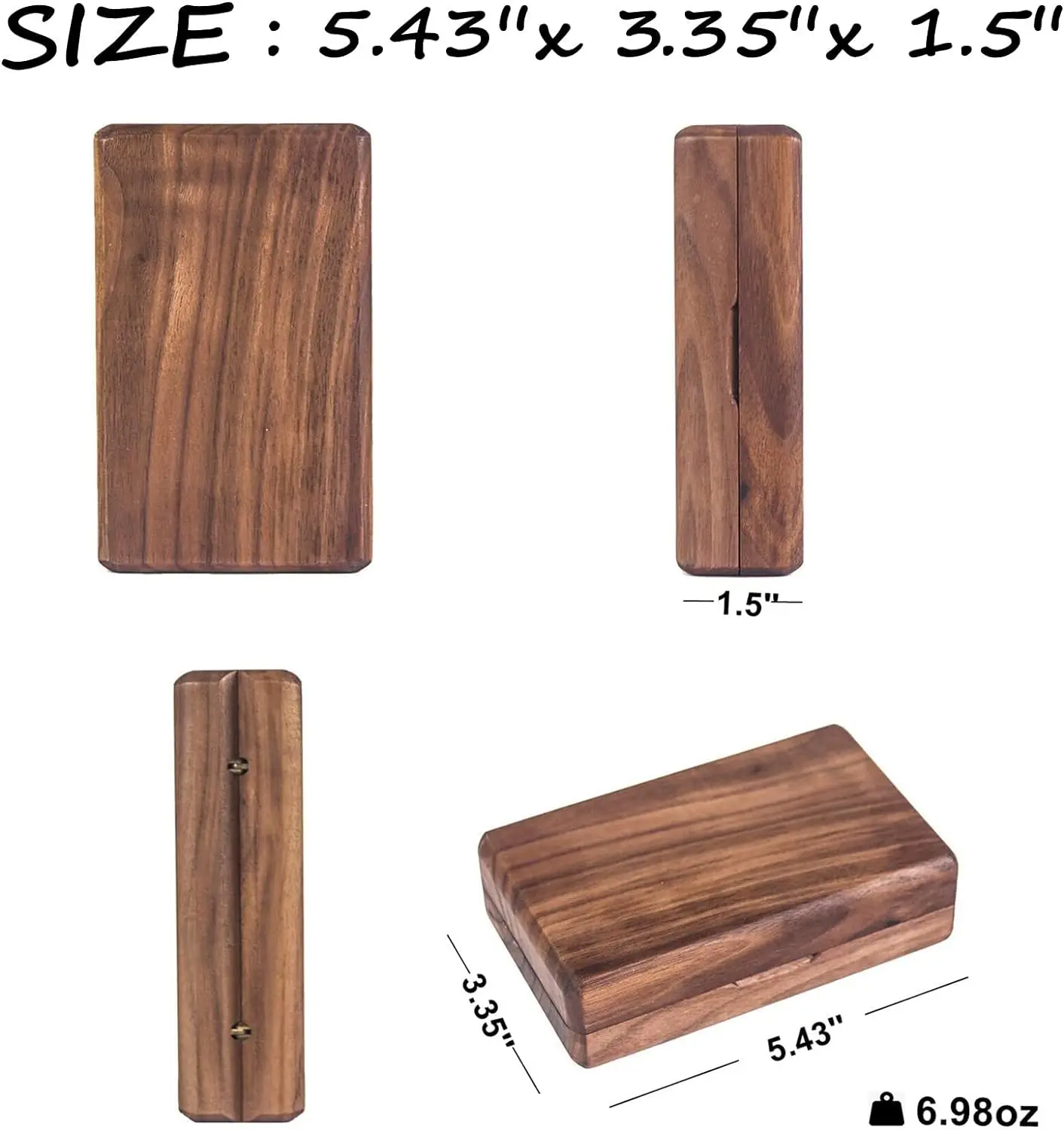 Handmade Premium Black Walnut Wooden fly box Foam insert burled wood fly fishing box and Classical Fishing Gear wood fly box