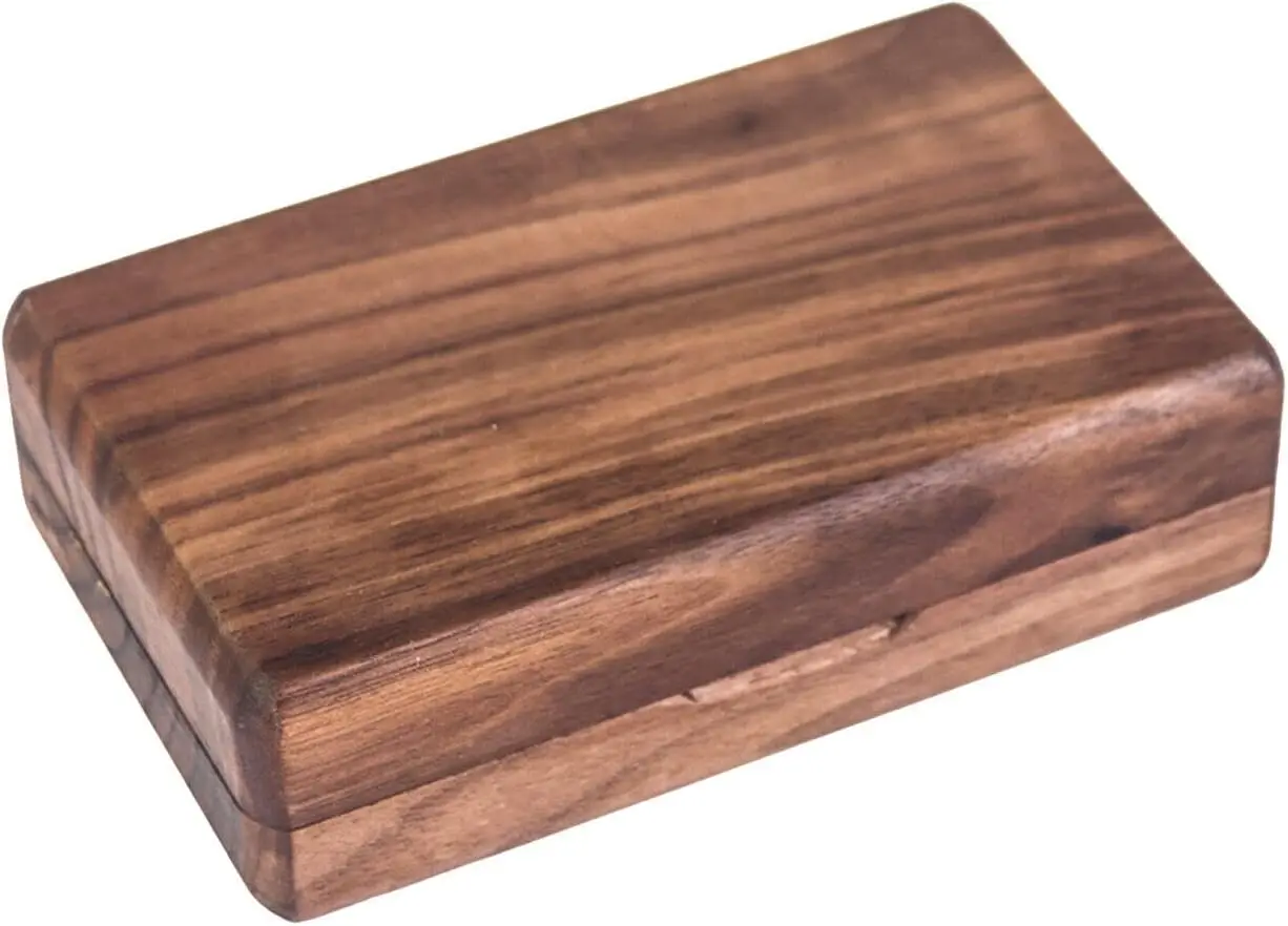 Handmade Premium Black Walnut Wooden fly box Foam insert burled wood fly fishing box and Classical Fishing Gear wood fly box