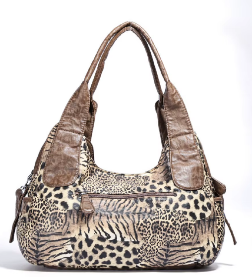 Angelkiss Women Handbags Leopard Bag Top-handle Handbag Fashion Satchel Dumpling Pack Shoulder Bag Tote Bag Hobos Large Purse