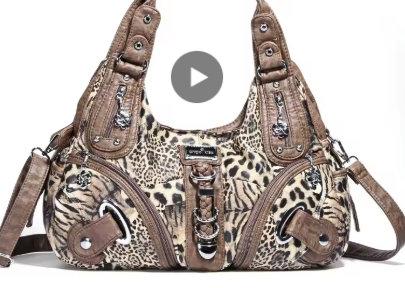 Women Handbags Leopard Bag Top-handle Handbag Fashion Satchel Dumpling Pack Shoulder Bag Tote Bag Hobos Large Purse