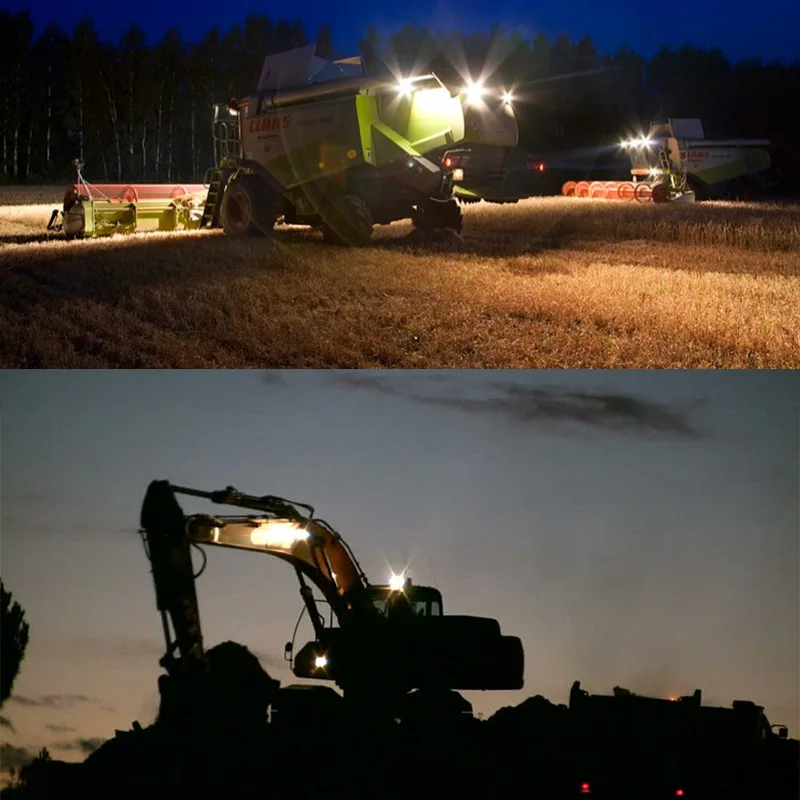 5" Inch Super Bright Spot Flood Excavator Offroad Lamp 12V 24V Heavy Duty Truck LED Work Light IP68 For Tractor Pickup Excavator