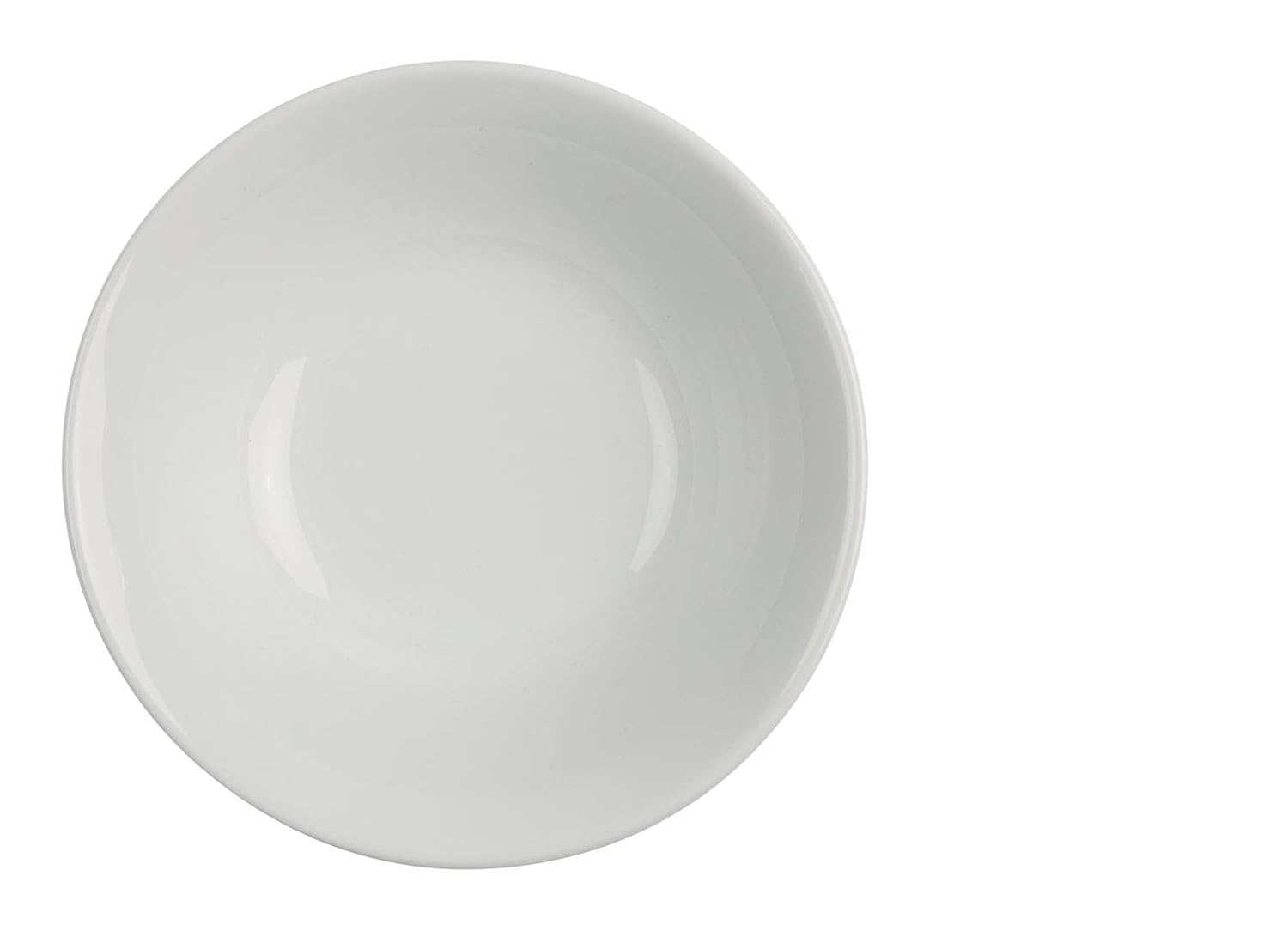 Olympia Athena Small Breakfast Bowls Set 153 mm/6 inch - 360 ml/12.75 oz (Pack of 12), White Vitrified Porcelain, Oatmeal Dishes, Microwave / Dishwasher Safe, Restaurant Café & Home Use, CC213