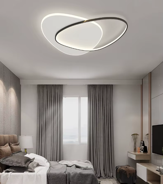 Modern Simple Oval LED Ceiling Lights Dimmable Bedroom Study Lamps Indoor Lighting Living Room Home Lustre Lamp Fixtures