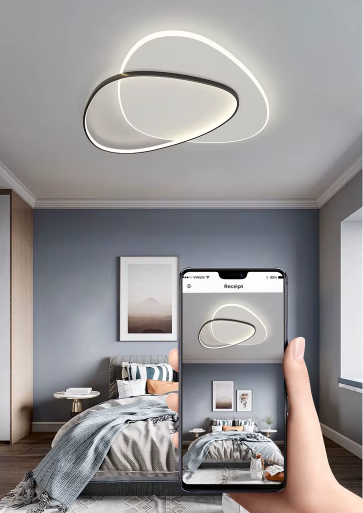Modern Simple Oval LED Ceiling Lights Dimmable Bedroom Study Lamps Indoor Lighting Living Room Home Lustre Lamp Fixtures