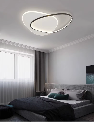 Modern Simple Oval LED Ceiling Lights Dimmable Bedroom Study Lamps Indoor Lighting Living Room Home Lustre Lamp Fixtures