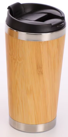 Bamboo Crafts Bamboo Tea Thermos Steel Double Wall Coffee Tea Bamboo Vacuum Flask