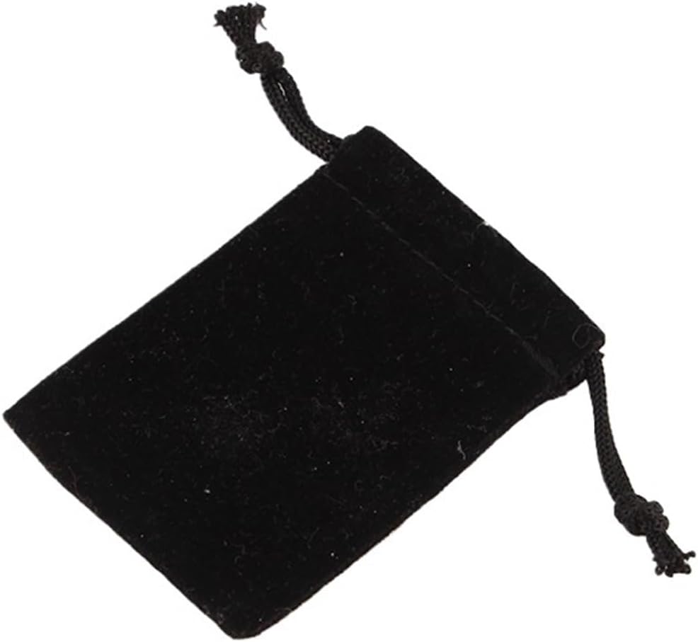 ZAVEIL Drawstring Bags 25 Pcs/Lot Black Velvet Bags with Drawstring Soft Touching Fabric Package Jewelry Pouches Drawstring Sports Bag(5x7cm(25pcs))