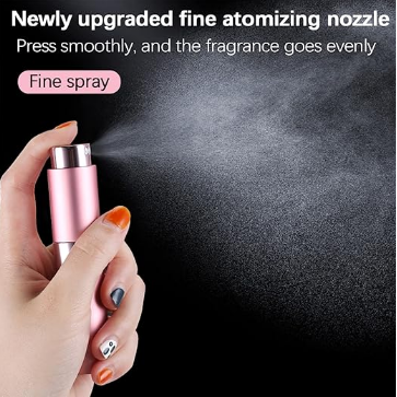(20 pieces=1 set) 8ml Travel Perfume Atomiser Refillable, Mini Refillable Perfume Bottle Aftershave Spray Bottle, Upgraded Perfume Atomizer Perfume Pod and Refill Pump for Outdoor Traveling (Black)