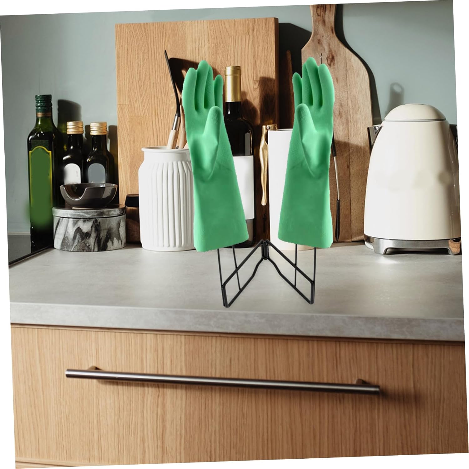 LABRIMP Glove Clothes Airer Holder for Dish Gloves Glove Drying Holder Kitchen Organisation Towel Stand Hanging Glove Holder Clothes Rack for Kitchen Gloves