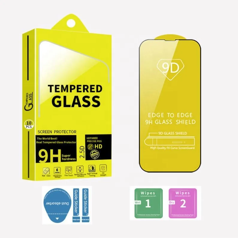 Aluminum 9H 2.5D Toughened glass Anti-fingerprint anti-Break Phone for iPhone XR X Xs Max Screen Protector wholesale packaging