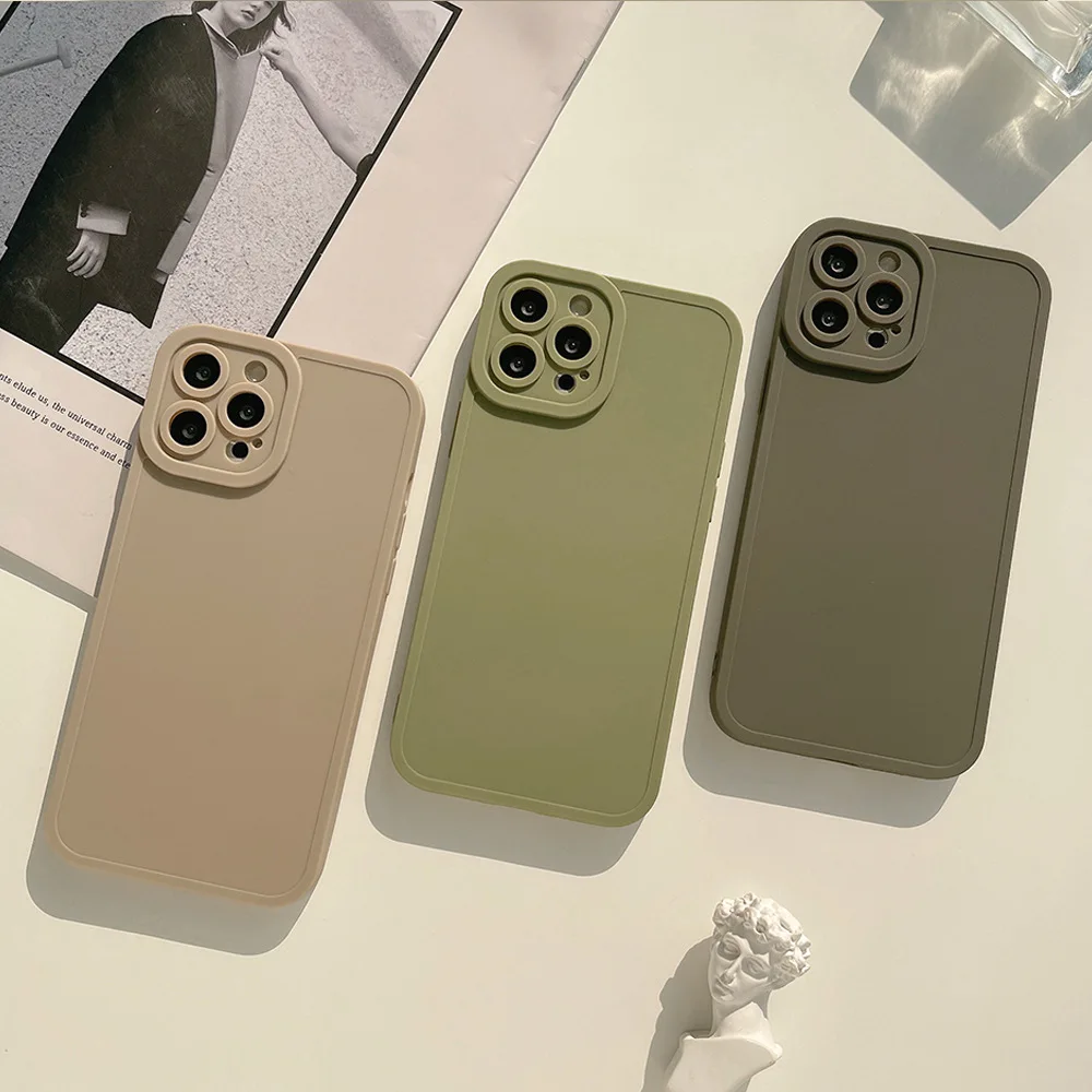 Newest Colors Matte Phone Case for iPhone 15 14 plus 11 12 13 Pro Max XR XS MAX 8 7 Plus mobile phone accessories Soft TPU Cover