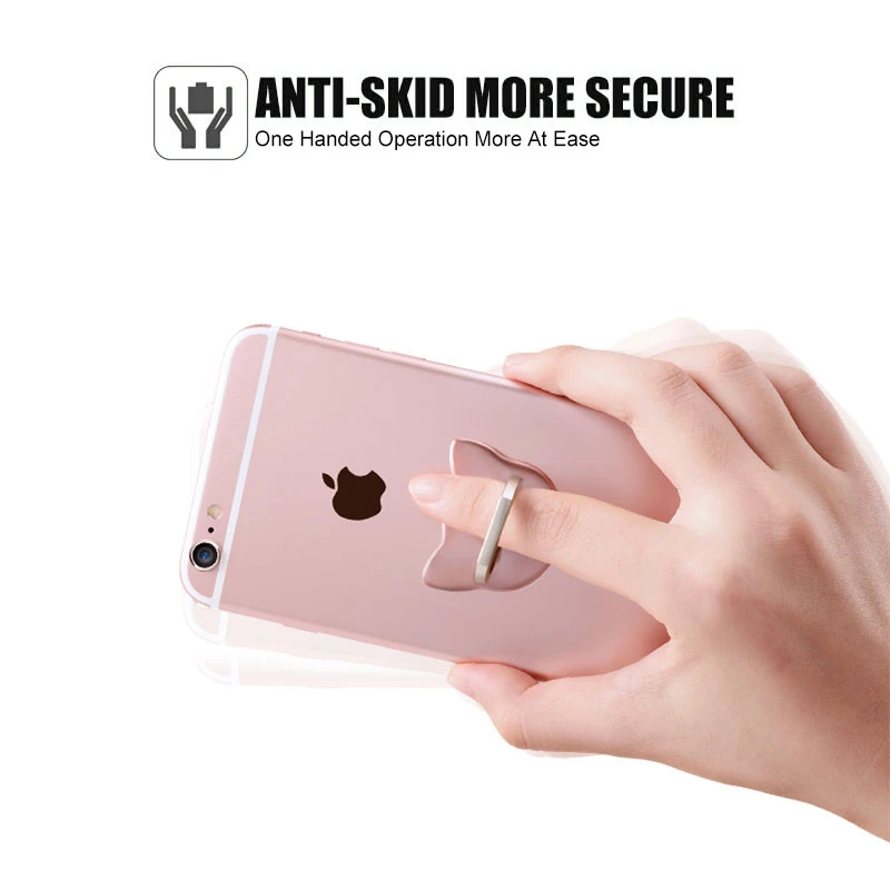 Gift Universal Finger Ring Mobile Phone Socket Smartphone Holder Cell Smart Round Phone Cute Cat Bracket for IPhone Mount Stand