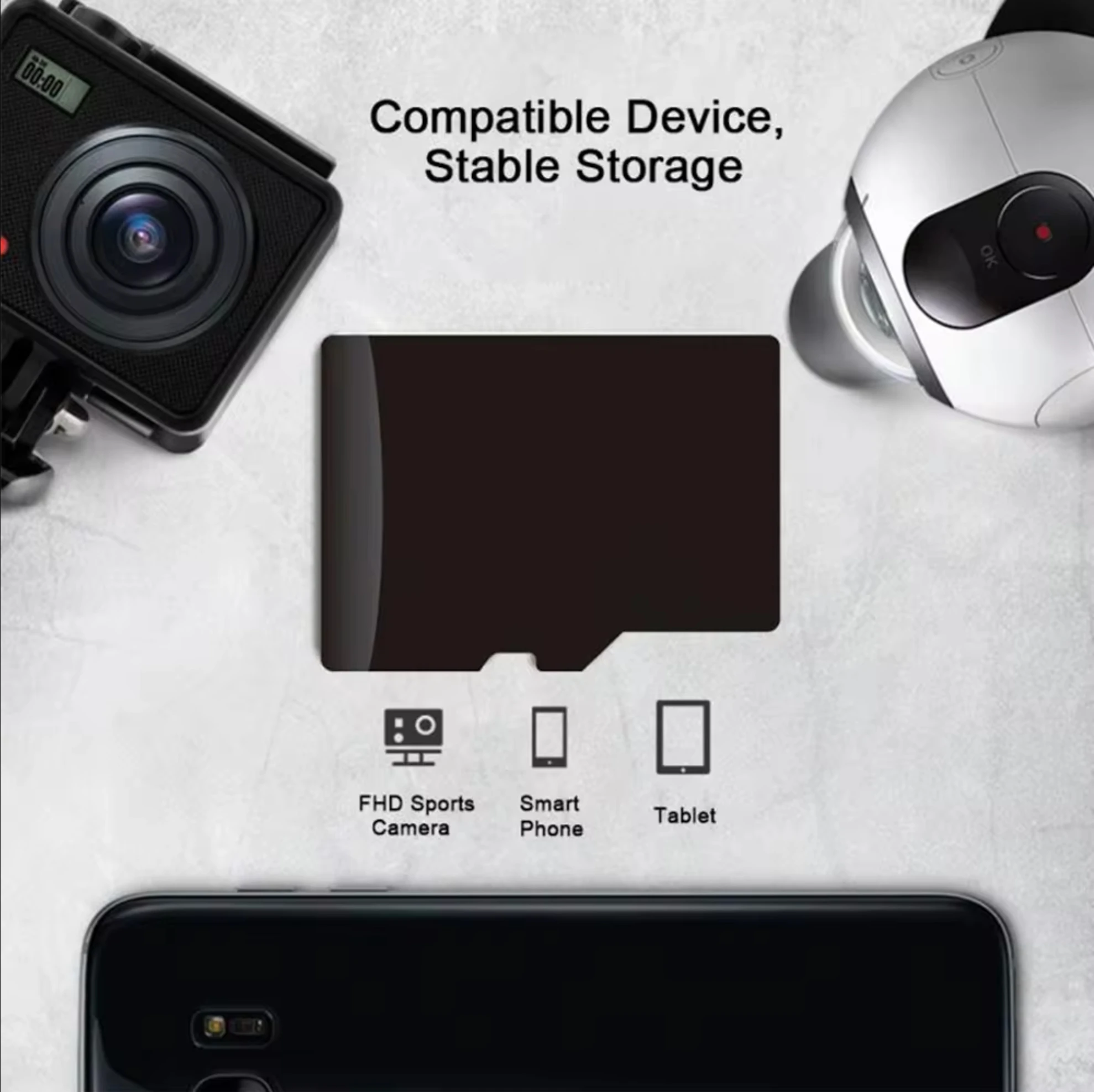 High-Speed Home Monitoring Network Camera with 32GB Capacity FAT32 Format TF & SD Card Storage 1TB High-Speed Storage 2GT