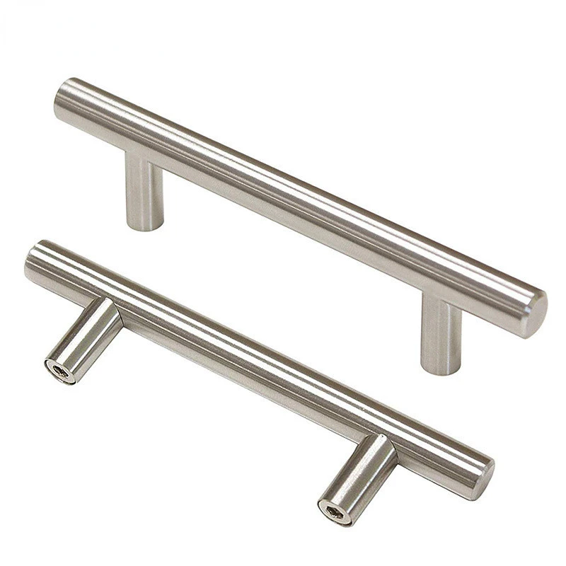 Modern Stainless Steel Kitchen Door Cabinet T Bar Handle Pull Knob Cabinet Knobs Furniture Handle Cupboard Drawer Handle
