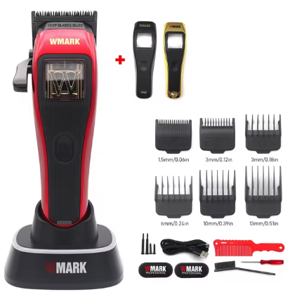 WMARK NG-X1 Professional Hair Clippers for Men,Microchipped Magnetic Motor 10000RPM 9V with Charge Stand,Cordless Cutter Trimmer