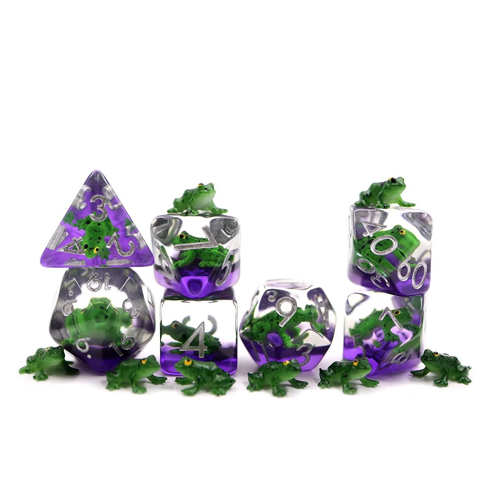 Low MOQ D d Resin High Quality Custom 16mm Polyhedral Dice Set for Dungeons And Dragons Rpg
