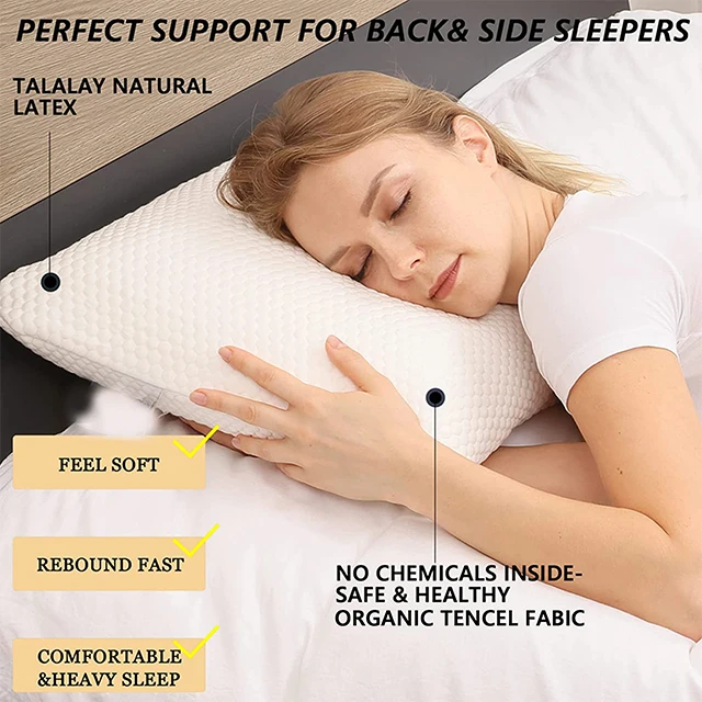 Good Quality New Arrivals Fast Rebound Latex Pillow Natural Health Care Gel Latex Pillow