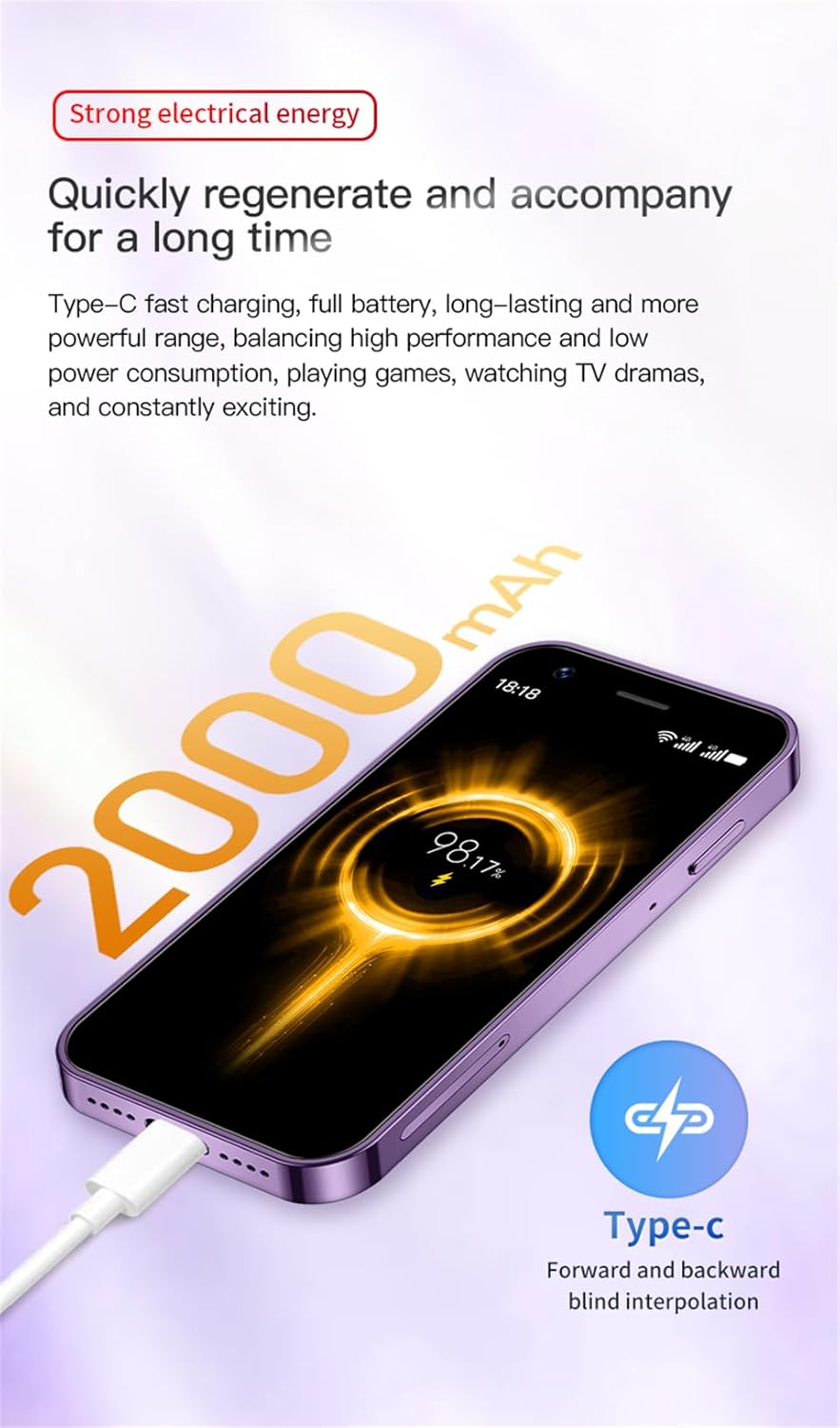 Mini Smartphone 4G LTE SOYES XS16 3.0 inch Android 10 Quad Core 2000mAh Type-C Dual SIM Unlocked Small Mobile Phone (Black, 2GB RAM 16GB ROM)