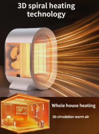 1200W Electric Heater Portable Desktop Fan Heater Heating Warm Air Blower Mini Radiator Home Office Warmer Machine for Winter