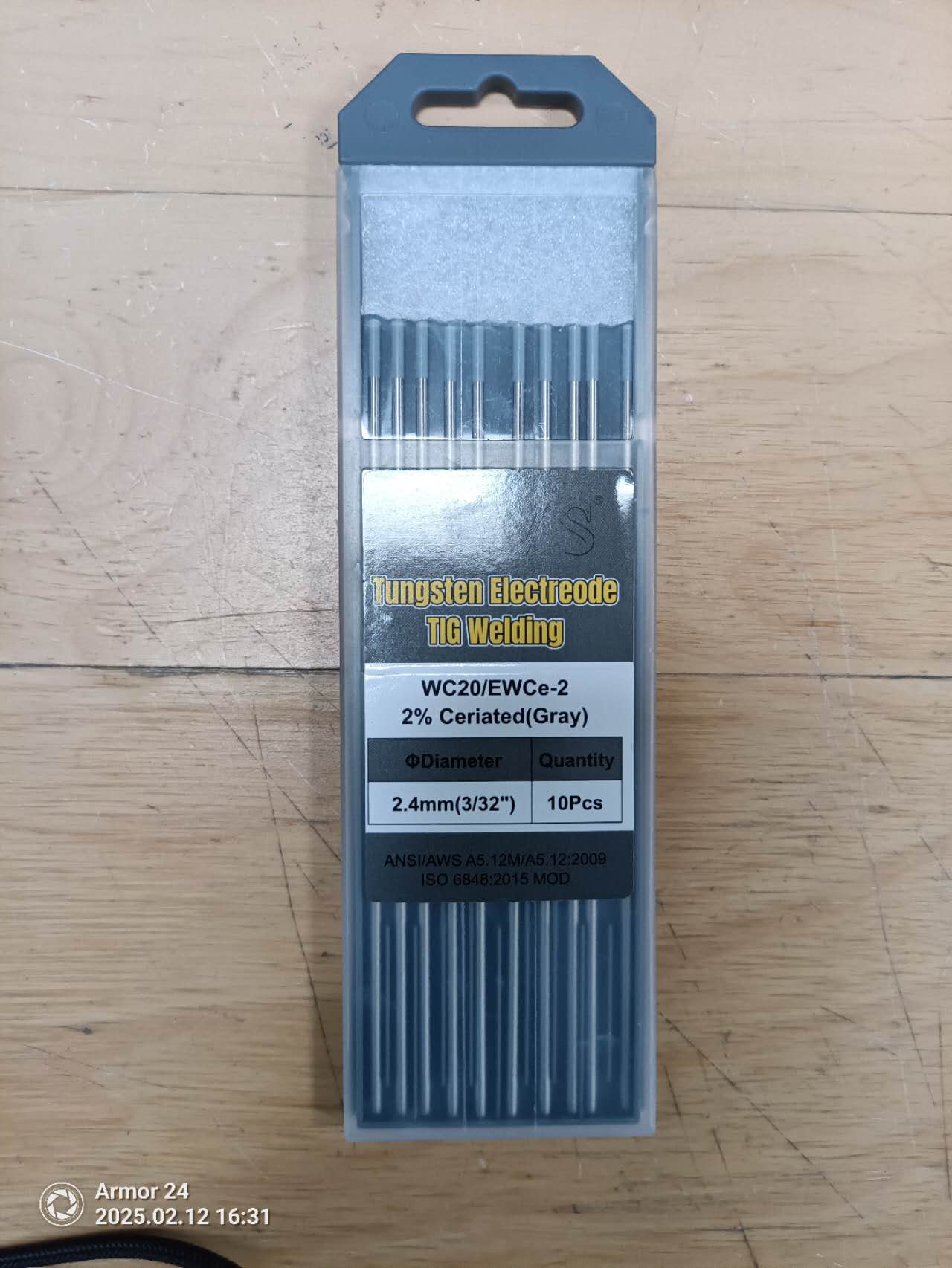 Professional Tungsten Electrode TIG Welding Rod 150mm 6"/175mm 7" 1.0 1.6 2.4 3.2mm WL20 WC20 WL15 WZ8 WY20 WP WR