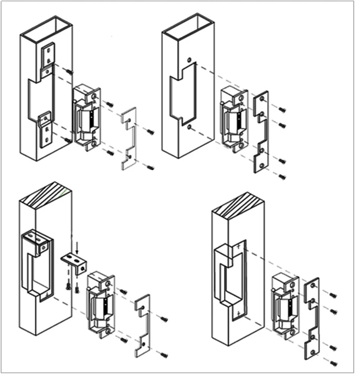 YQVEOT Magnet Door Lock, Magnetic Lock Electric Strike Lock NO NC UnLock Fail Secure Fail Safe Electronic Locks For RFID Door Access Control System, Door Access Control System Kit(NO Fail Secure)