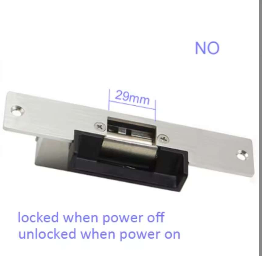 Magnet Door Lock, Magnetic Lock Electric Strike Lock NO NC UnLock Fail Secure Fail Safe Electronic Locks For RFID Door Access Control System, Door Access Control System Kit(NO Fail Secure)