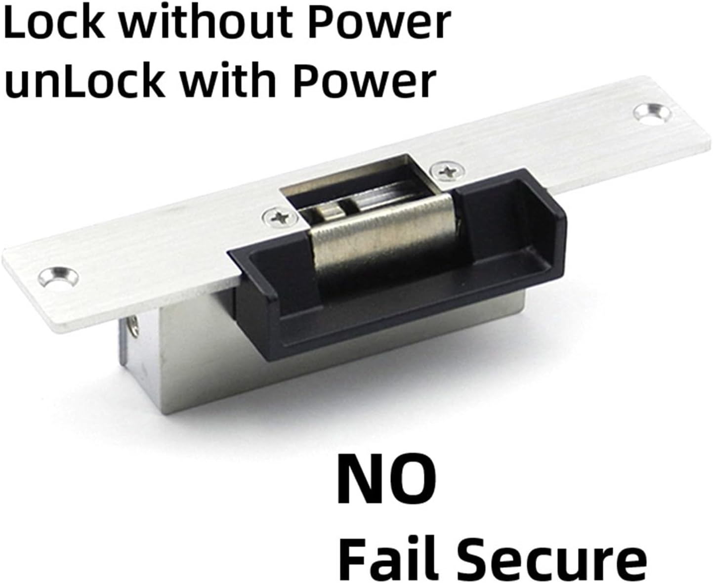 YQVEOT Magnet Door Lock, Magnetic Lock Electric Strike Lock NO NC UnLock Fail Secure Fail Safe Electronic Locks For RFID Door Access Control System, Door Access Control System Kit(NO Fail Secure)