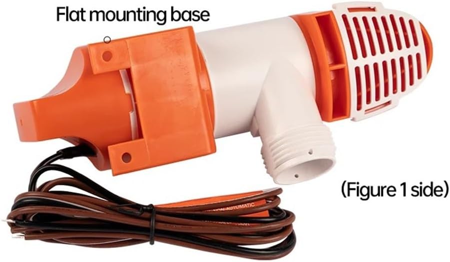 TYZK Boat Pump Narrow Horizontal Automatic Bilge Pump Induction Drainage 12V24V (Color : 12V)