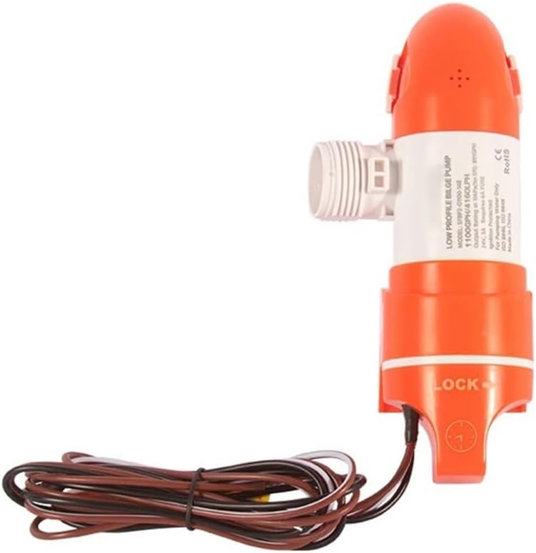 TYZK Boat Pump Narrow Horizontal Automatic Bilge Pump Induction Drainage 12V24V (Color : 12V)