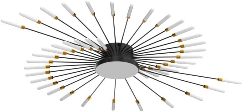 RRBEST Modern LED Ceiling Light,Living Room Ceiling Lamp,Flush Mount Lighting,Creative Fireworks Design Chandelier for Bedroom, Dining Room, Kitchen(Gold,42+1 Heads)