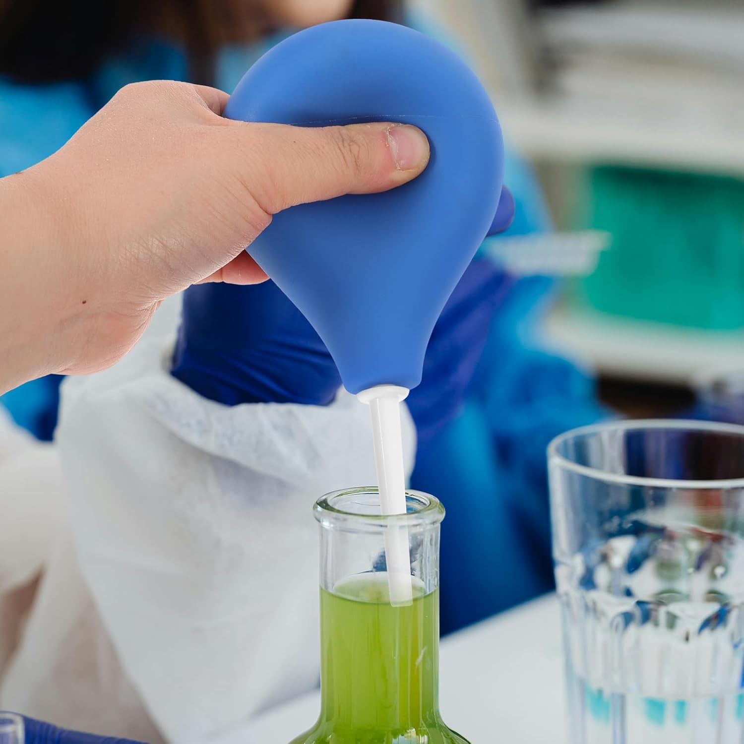 JECOMPRIS Silicone Pipetting Ball Large Rubber Bulb Dropper Washing Squeeze Bulb Laboratory Tool 220ML